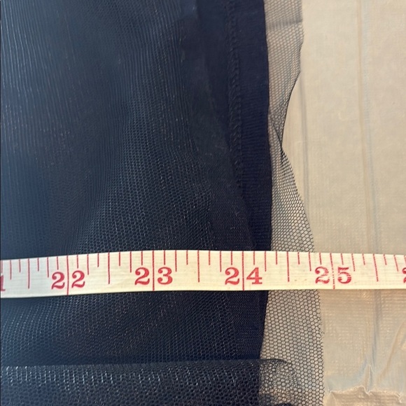 INC International Concepts Black Embellished Blouse with Sheer Sleeves - Picture 7 of 9